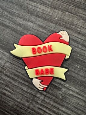 Red Heart BOOK BABE CROCS Jibbitz Shoe Charm 5/$20